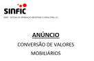 2016 - Convers�o de Valores Mobili�rios